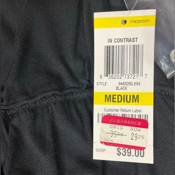 NWT INC International Concepts Black Tiered Tank Top (TSE-V) - Picture 8 of 9